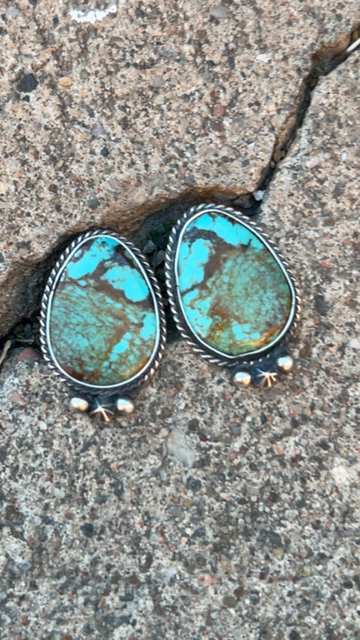 Turquoise post earrings