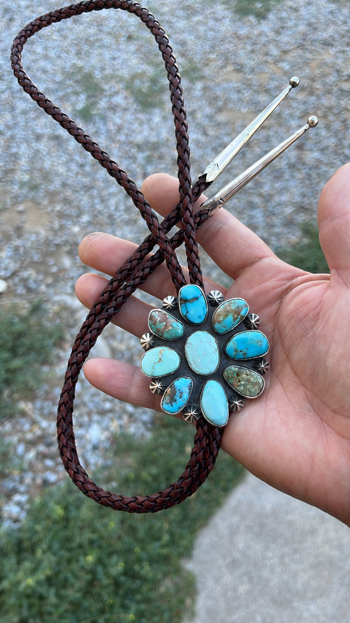 Kingman turquoise bolo