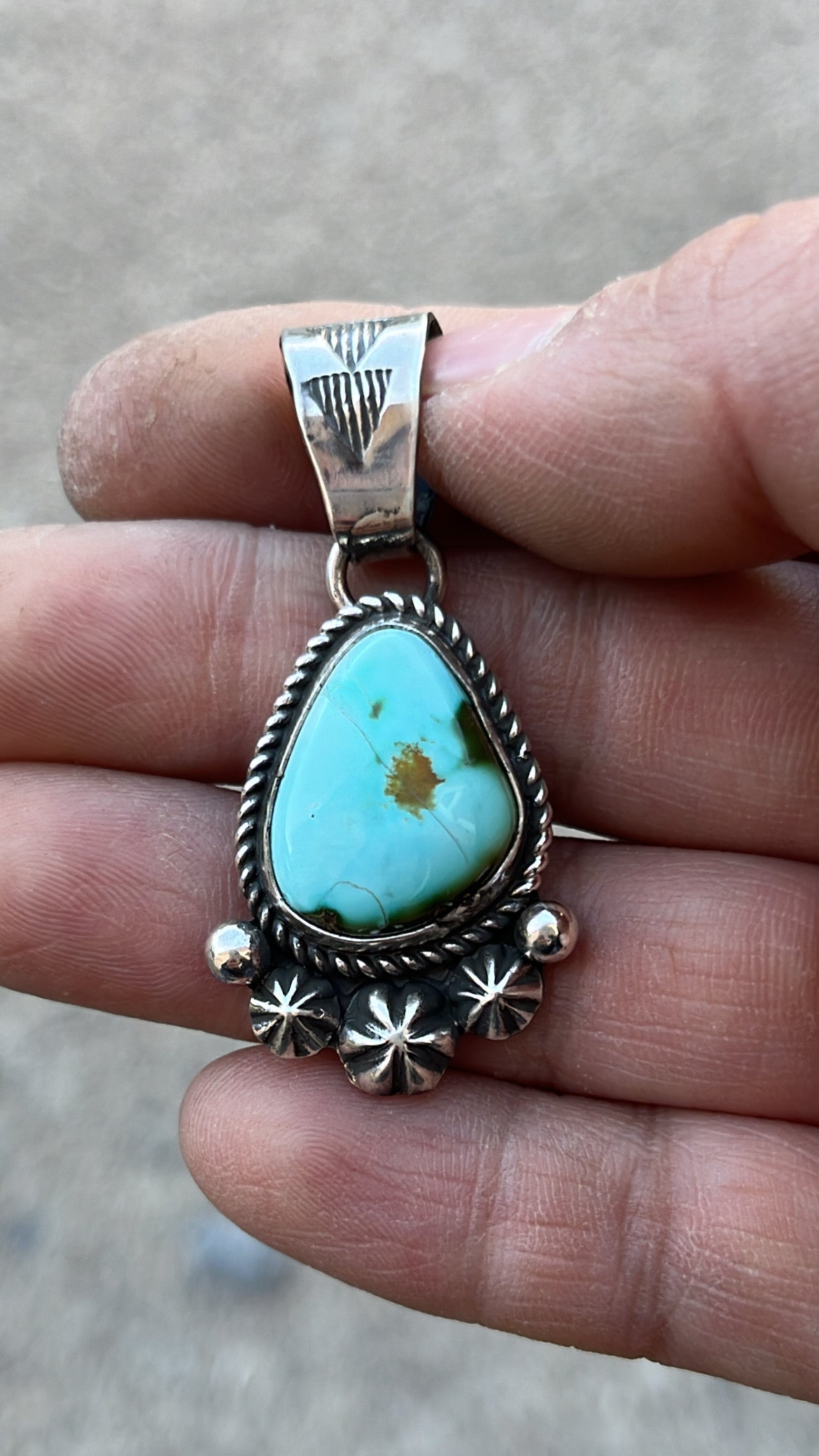 Sonoran mountain turquoise pendent