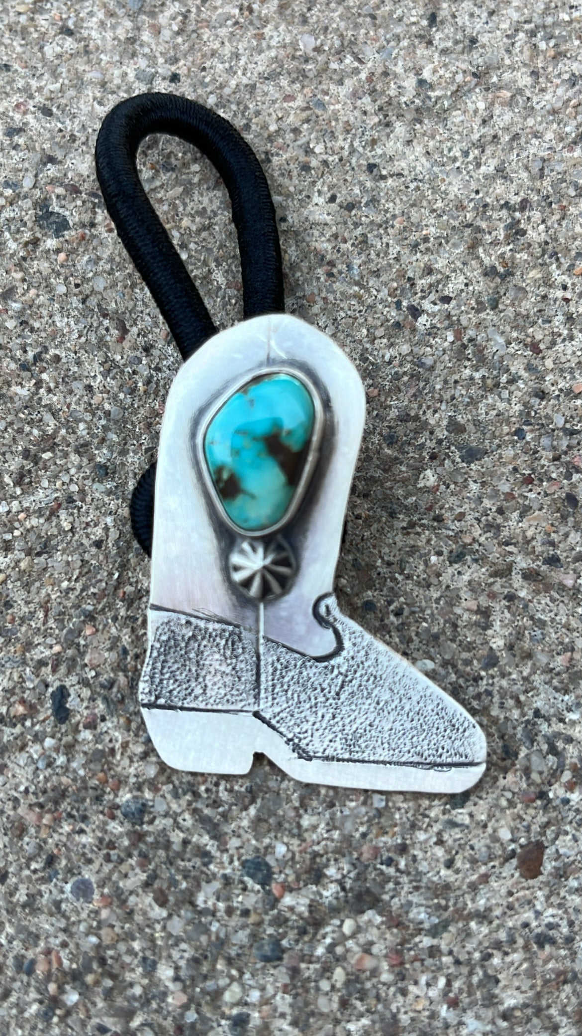 Kingman turquoise boot hair tie