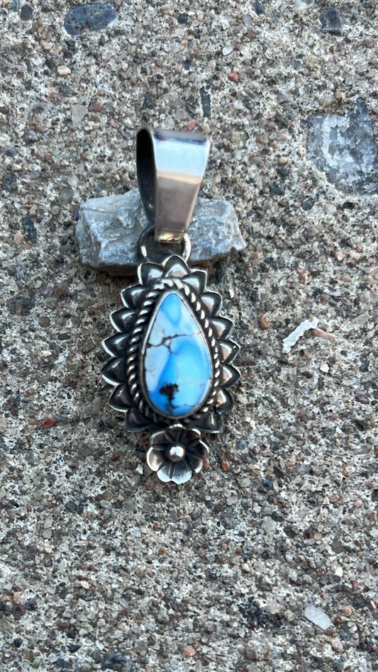 Golden hills turquoise pendent