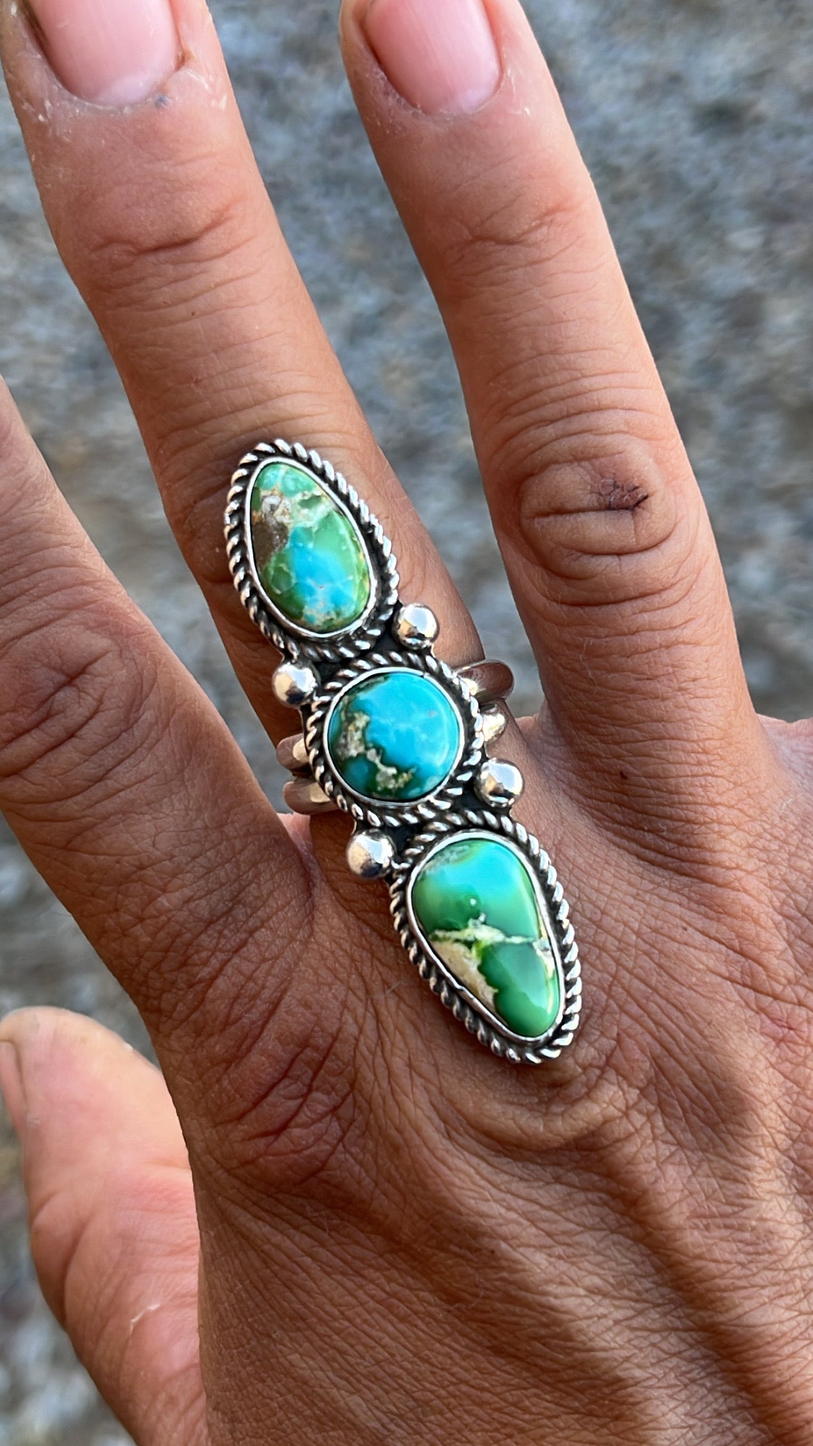 Sonoran mountain turquoise ring