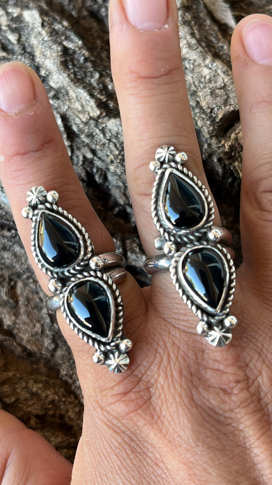 Black onyx rings